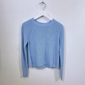 SCALLOP SHAKER SWEATER (GLACIER) - AUTUMN CASHMERE