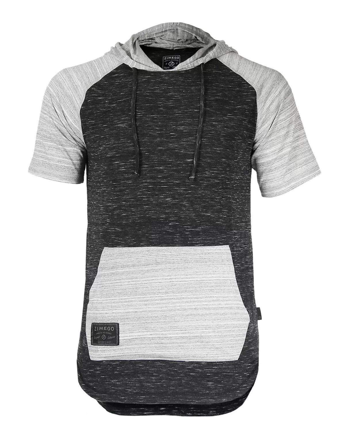 Short Sleeve Raglan Henley Hoodie