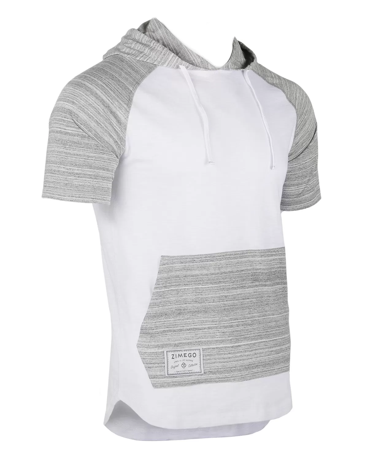 Short Sleeve Raglan Henley Hoodie