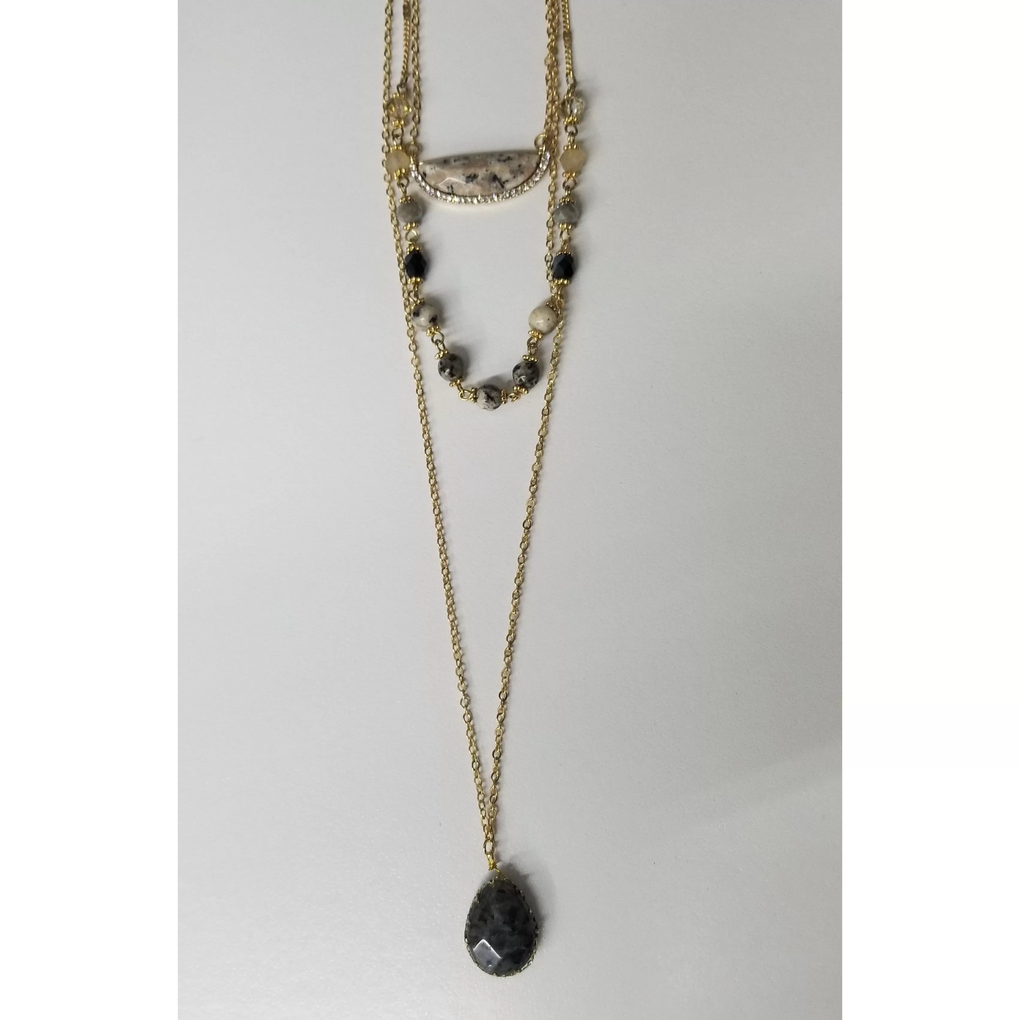 Simply Noelle Fit For A Queen Tiered Necklace - Black