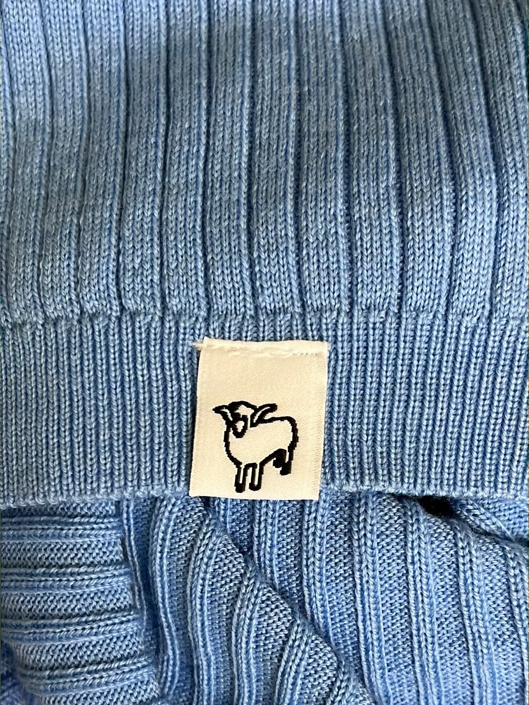 Size XL - McIntyre Merino Blue Claire Button Up Polo Top