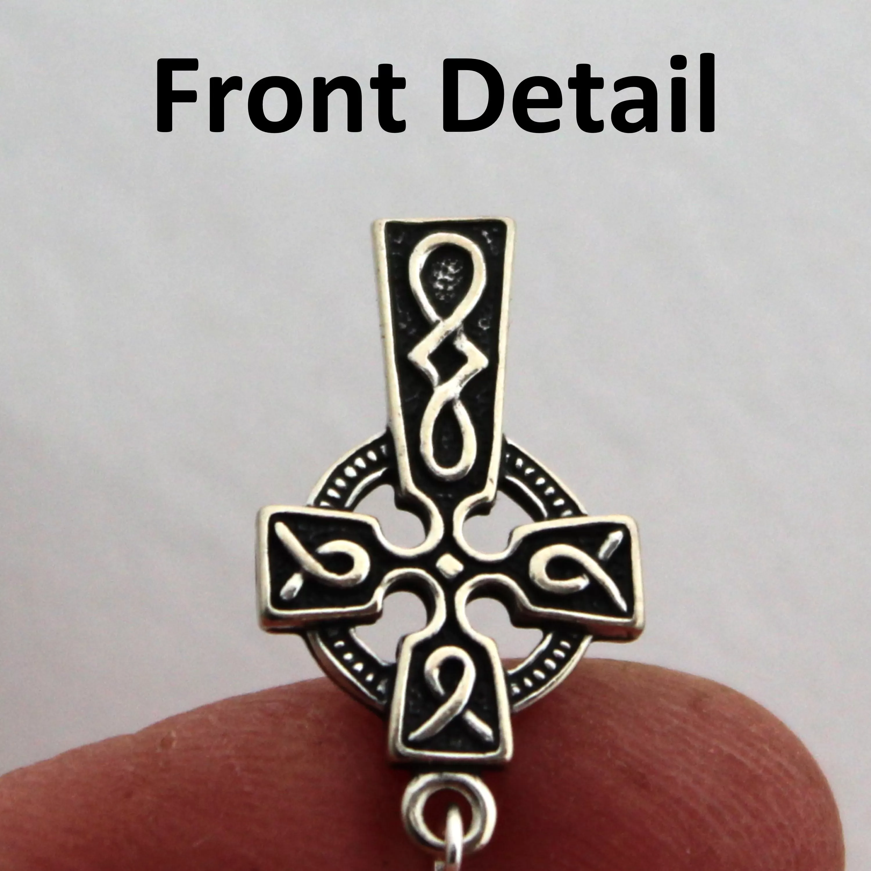 Sterling Silver Celtic Cross Knotwork Earrings Solid Sterling Silver Celtic Cross Earrings