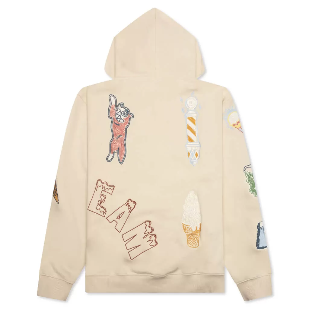 Stitching Hoodie - Fog