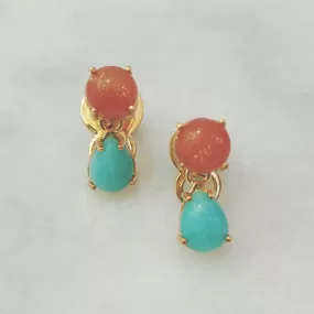 Sun Stone & Amazonite Separates Earrings