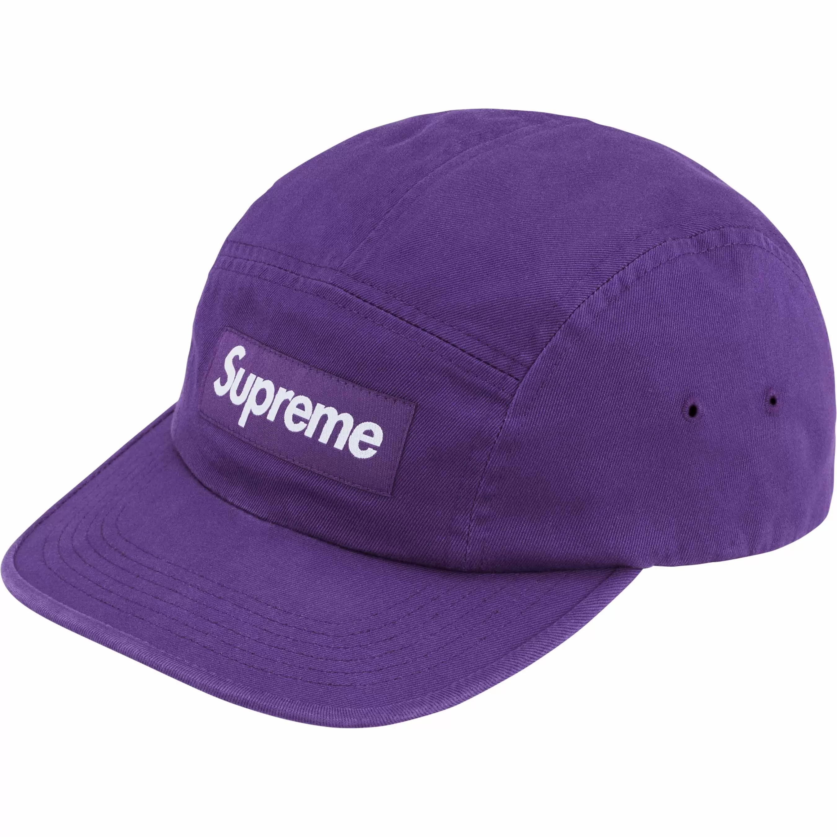 Supreme Washed Chino Twill Camp Cap Purple