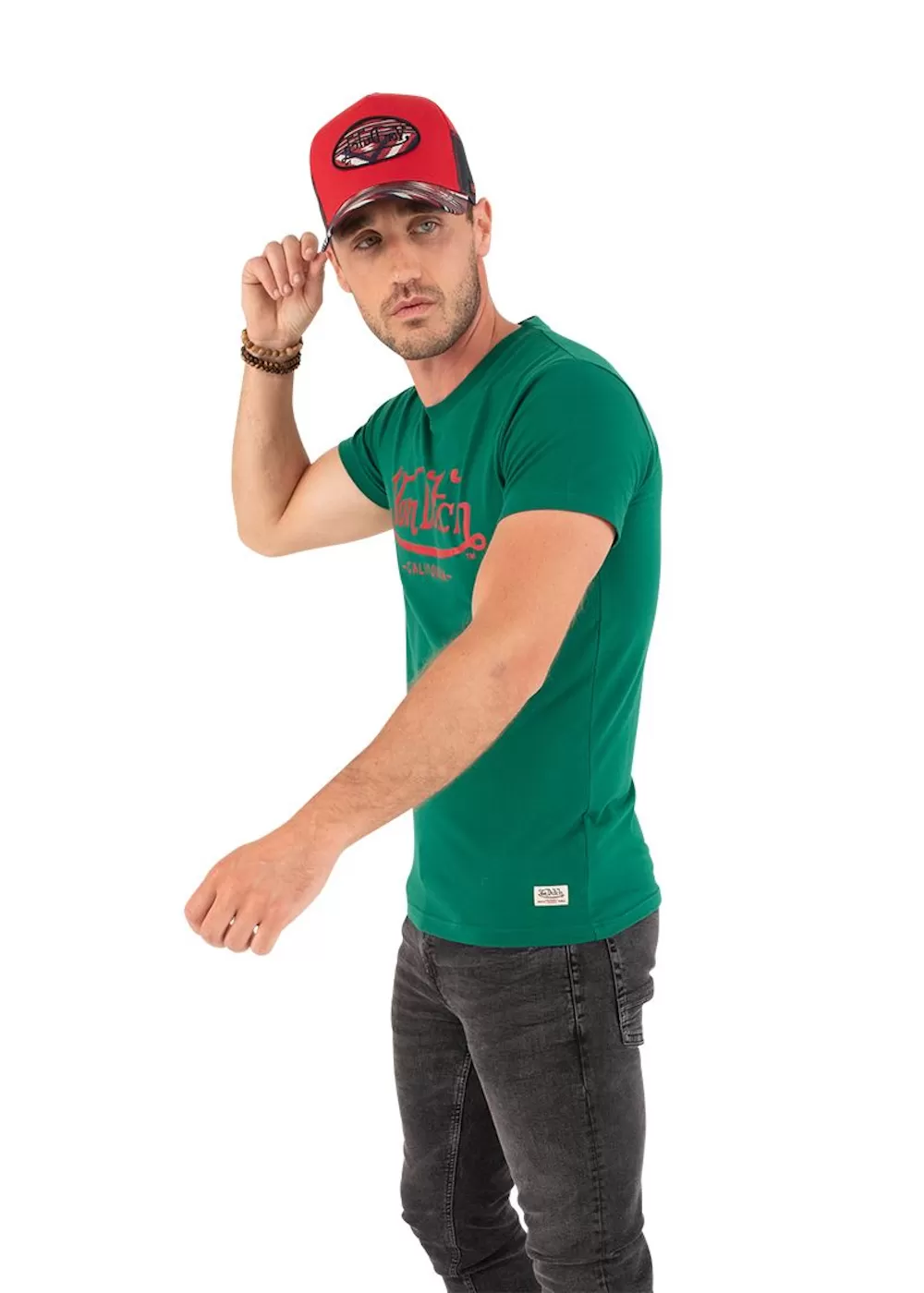 T-shirt Von dutch signature  vert