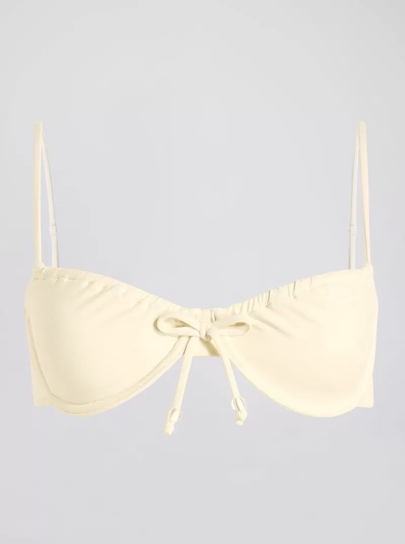 The Lolita Bikini Top in Ecru