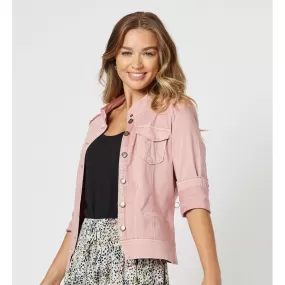 Threadz Pink Military Jacket