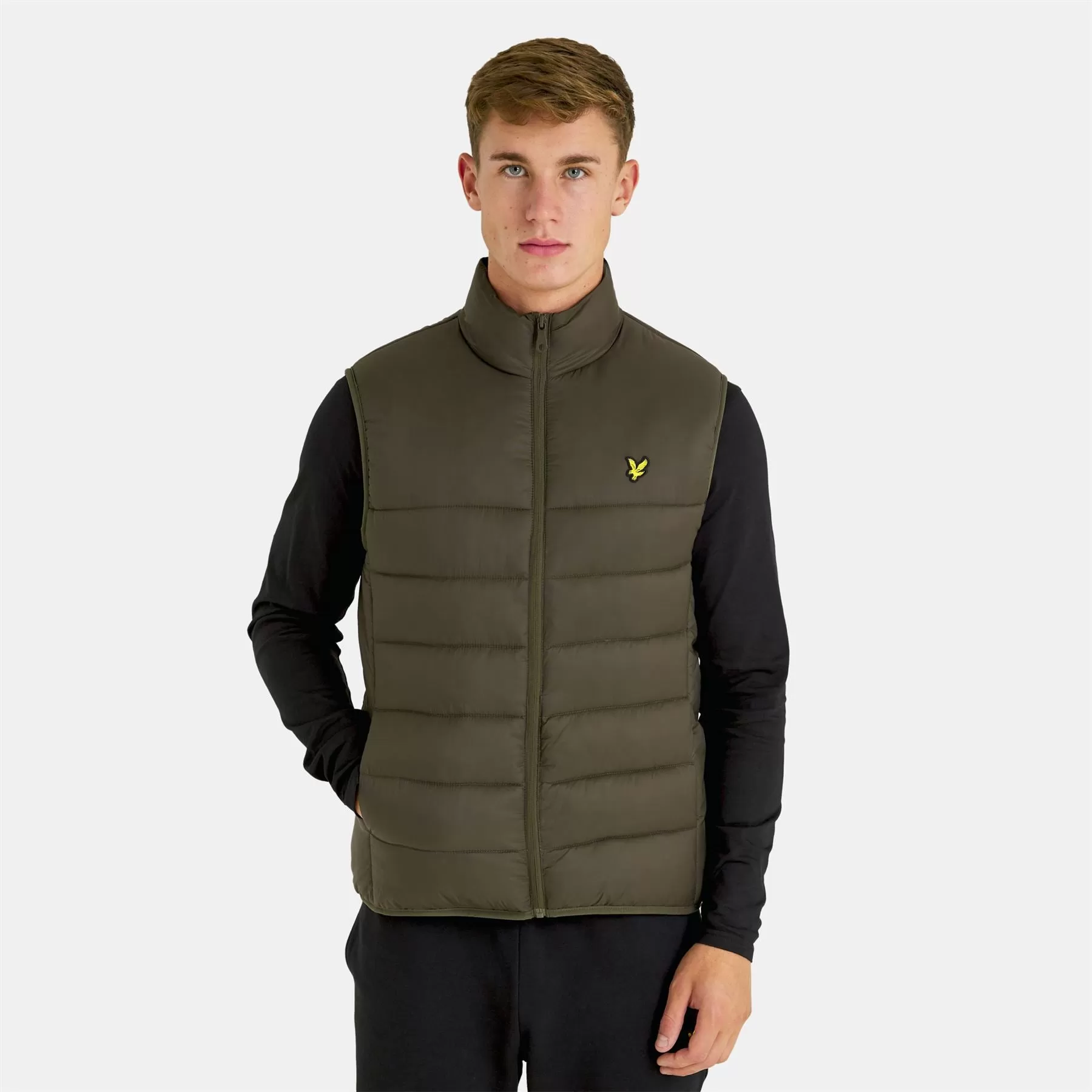 Wadded Full Zip Padded Gilet Olive - AW23